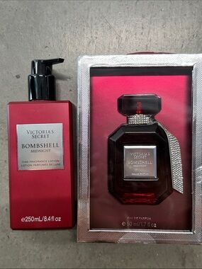 NEW Victoria's Secret Bombshell Midnight Eau de Parfum & Fragance Lotion Set